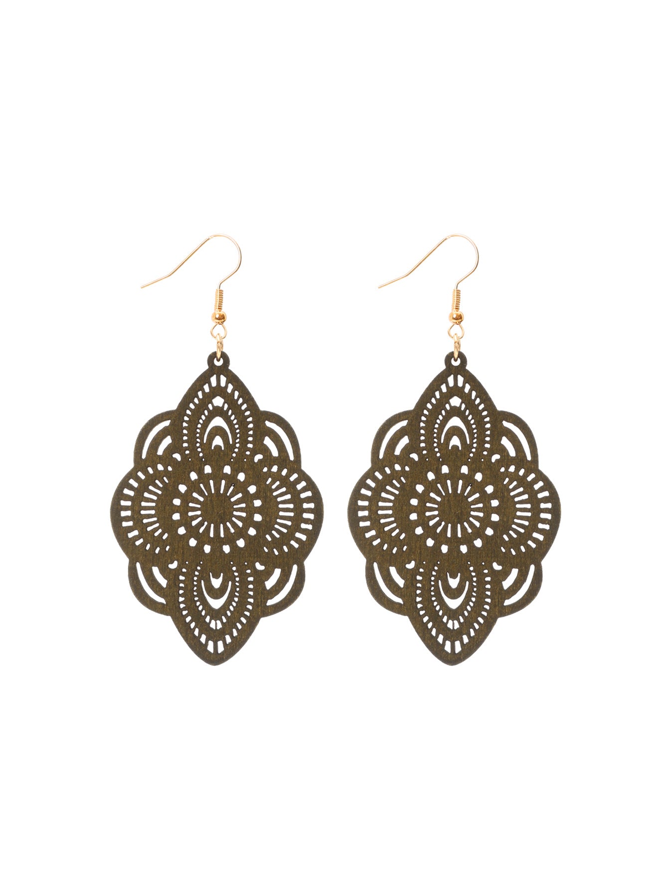 Wholesale Carved Pattern Pendant Vintage Elegant Earrings